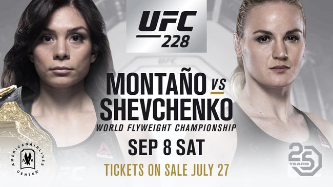 蒙塔尼奥将在UFC228中迎战舍甫琴科