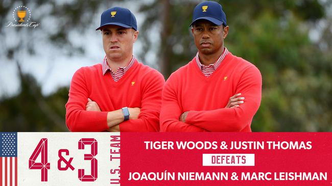 总统杯首日国际队4:1领先 伍兹组合拿美国唯一