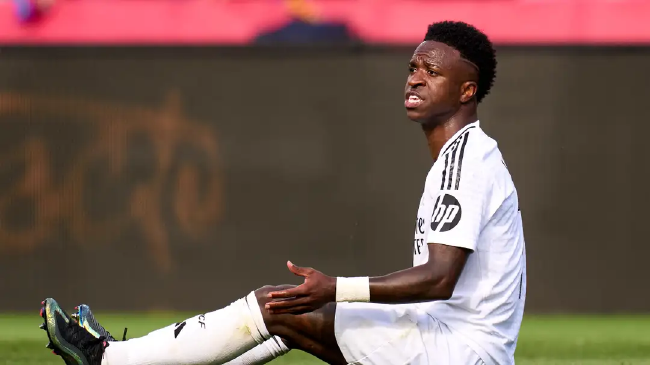 皇马前锋维尼修斯受伤