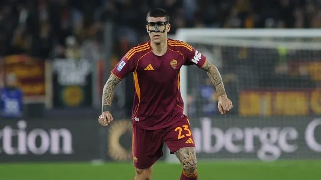 罗马主力中卫曼奇尼因上场比赛染红停赛