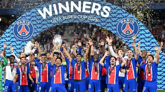 大巴黎2-1战胜维拉成功卫冕欧超杯冠军