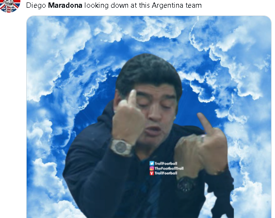 阿根廷输球马拉多纳上了热搜球迷：梅西永远不如他 - 球皇体育
