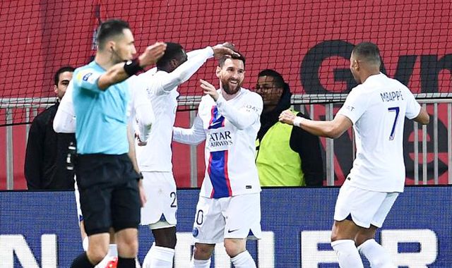 法甲-梅西传射拉莫斯破门 大巴黎2-0战胜尼斯！