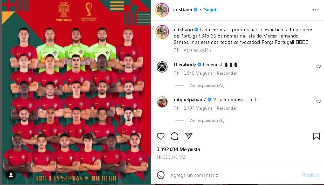 C罗为国家队打气：再次准备好高举葡萄牙的名字！