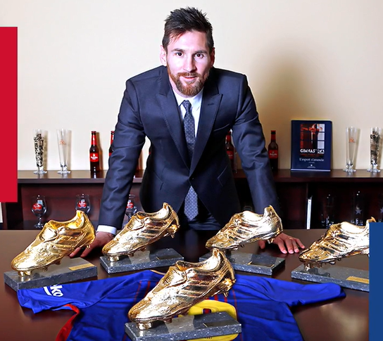 梅西又多了一座欧洲金靴