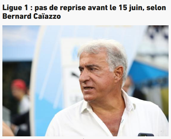 高官：五大联赛已损失40亿欧 半年内很多球队破产