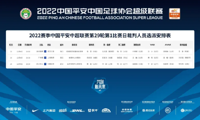 今日中超裁判名单：张雷执法沧州雄狮vs武汉三镇 - NBA直播吧