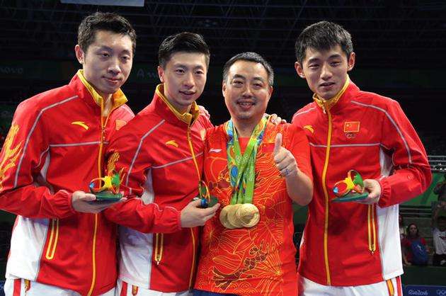 刘国梁、马龙、许昕、张继科（资料图）