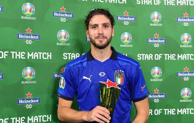 洛卡特利当选意大利3-0瑞士当场MVP