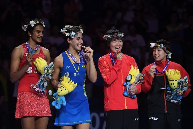 何冰娇获得了2018世界羽毛球锦标赛女单第三名。 新华社记者季春鹏摄