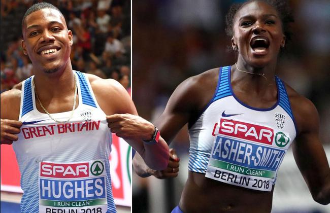 英国选手包揽男女百米冠军