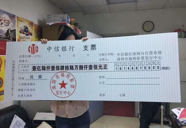 1.61亿大奖支票已备好!