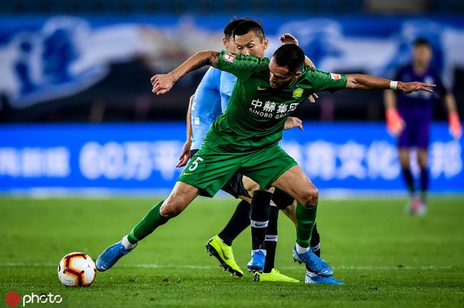 国安目前落后恒大五分