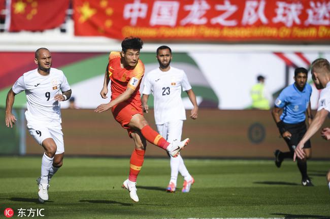 亚洲杯中国队2-1逆转战胜吉尔吉斯斯坦队