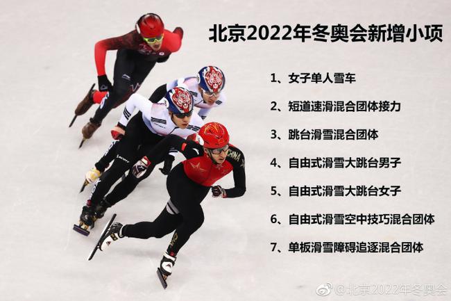 北京冬奥会新增7个比赛小项
