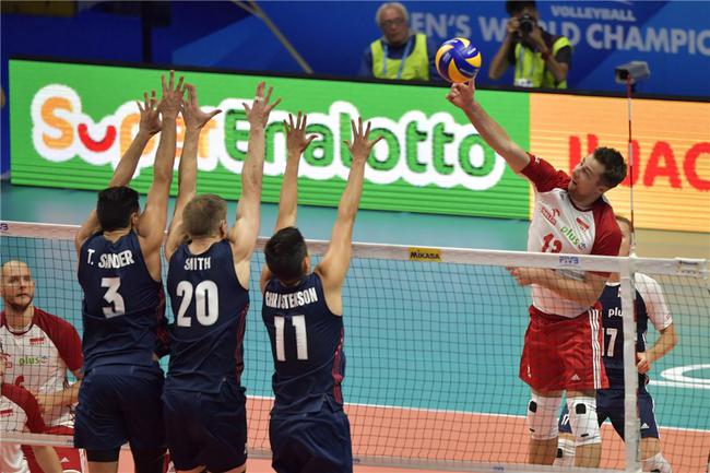 男排世锦赛波兰3『美国』-2美国进决赛 巴西3