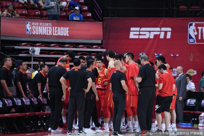 中国男篮参加NBA夏季联赛赛前加油