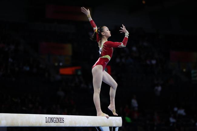 中国女队在比赛中