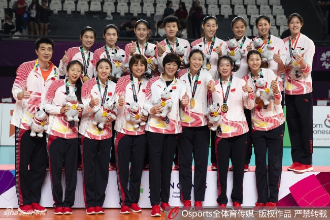 2018年雅加达亚运会中国女排全胜夺冠