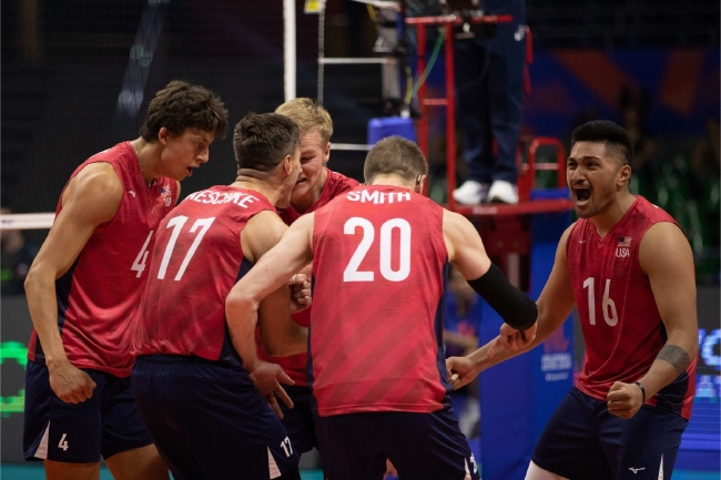 美国男排征战2022年国家联赛