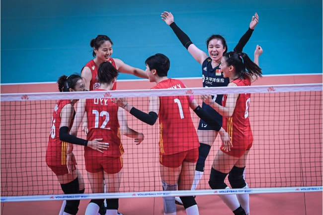 国家联赛中国女排3-1加拿大获第5胜 李盈莹夺20分！