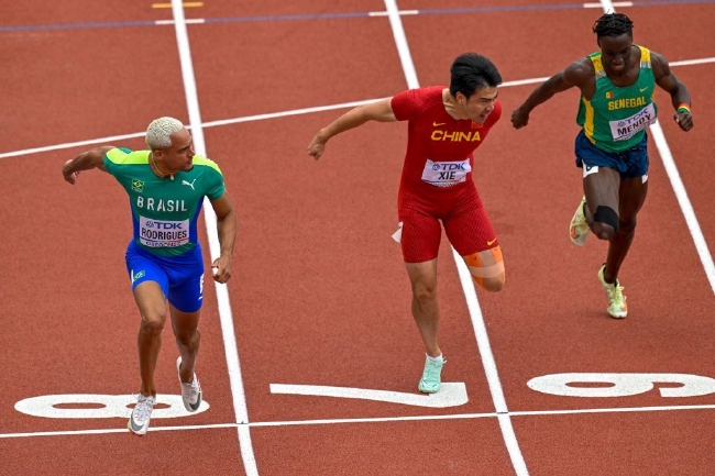 谢文骏在男子110米栏预赛中最终是以0.004秒的劣势无缘晋级