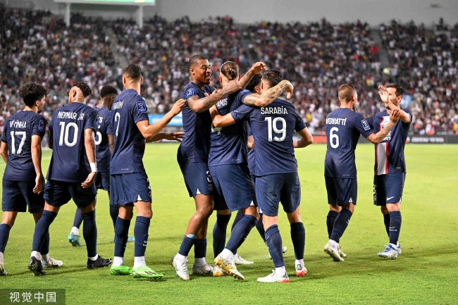 法超杯-内马尔两球+助攻梅西 巴黎4-0第11次夺冠！