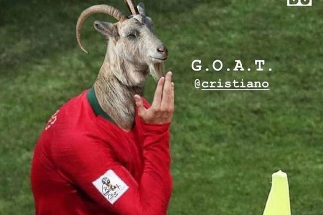 C罗的头被P成羊头