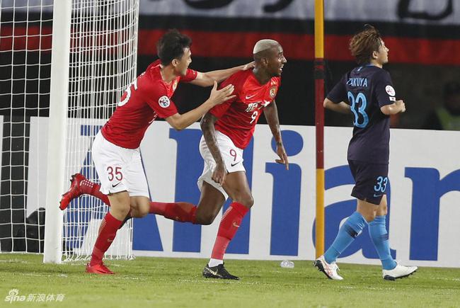 恒大2-0击败广岛