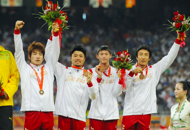 2008年北京奥运会,日本队领奖