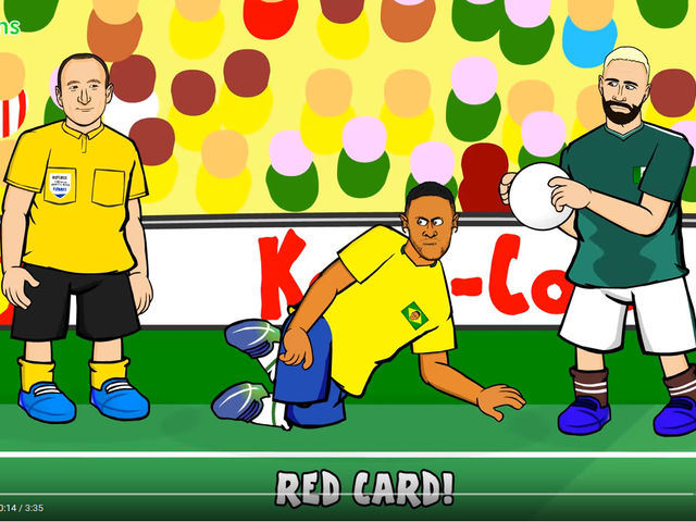 动画恶搞内马尔被踩