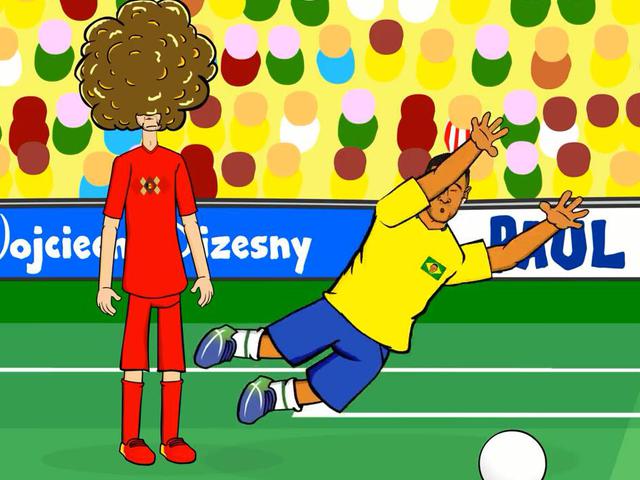 动画恶搞巴西对阵比利时