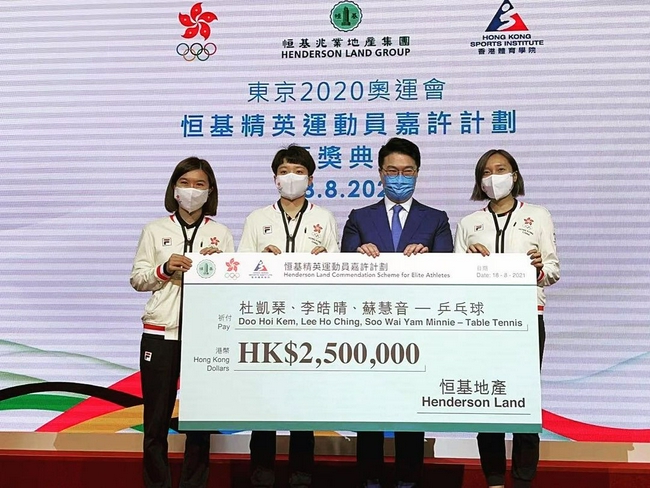 中国香港奥运选手获得嘉奖 奥运冠军奖励500万港元！
