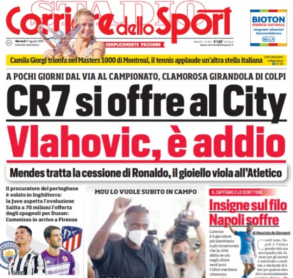 《罗马体育报》头版。