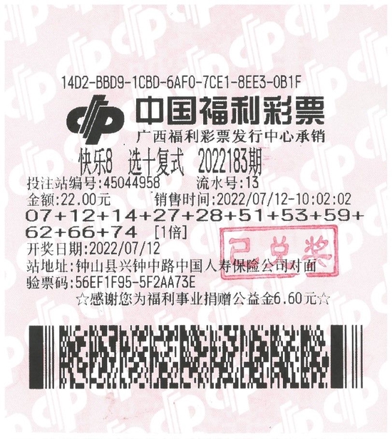 快乐8彩友选十复式中758万仅购半年获大奖心情淡定