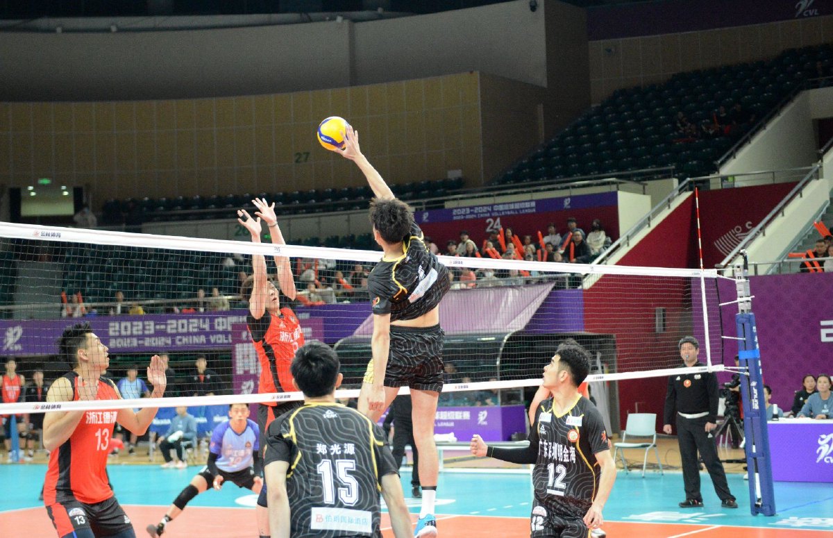 20232024中国男排超级联赛第四轮第23场浙江队主场3比0胜广东队