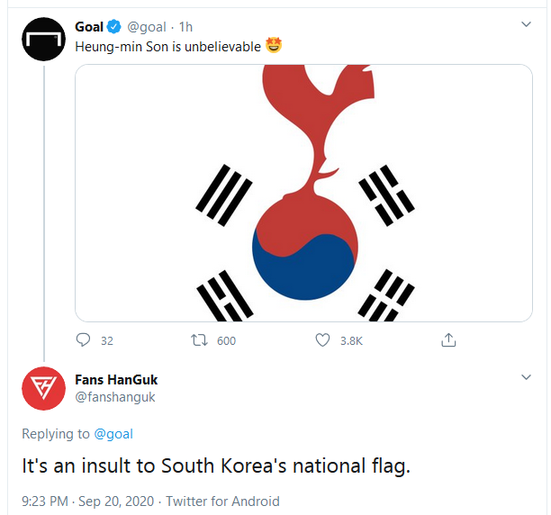 韩国球迷怒斥外媒goal