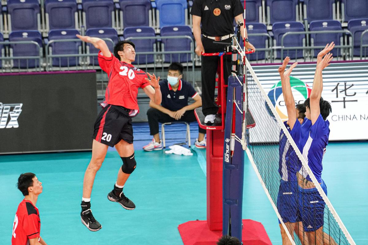 第十四届全运会成年男排9-12名决赛在广东江门圆满结束