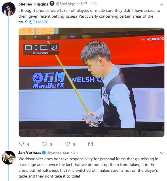 沃哈斯回复了希金斯的推特