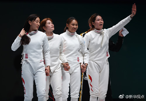 击剑世锦赛中国队夺得女子重剑团体铜牌