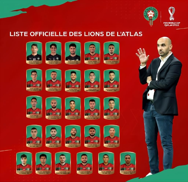 摩洛哥發布世界杯名單：阿什拉夫領銜 齊耶赫入選