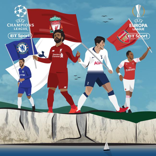 英超包揽了今年全部4个欧战决赛席位