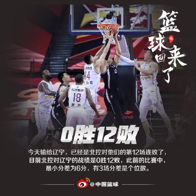 被翻28分!北控面对辽宁12连败 建队以来没赢过
