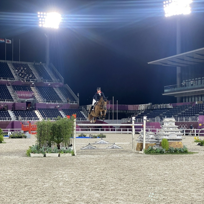 马术个人场地障碍赛英国选手附加赛获胜夺金牌