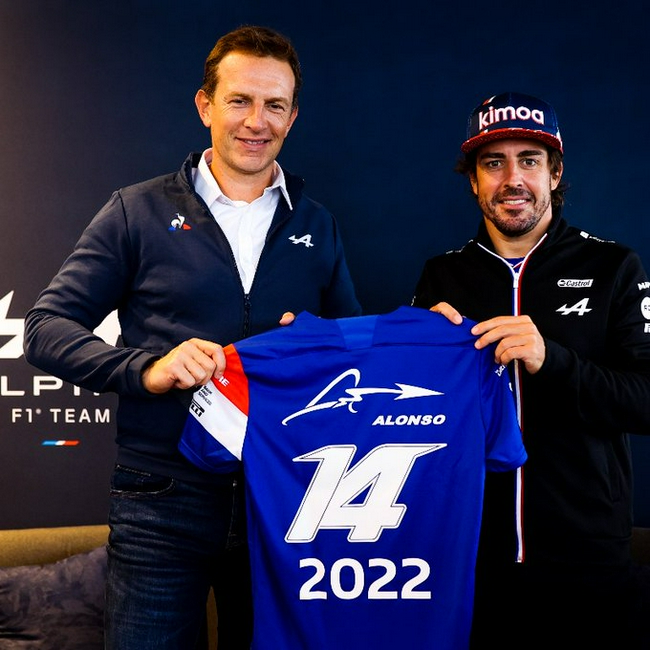 Alpine车队官方宣布阿隆索2022年留队