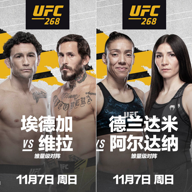 两位前UFC冠军埃德加与兰达米均将出战UFC268