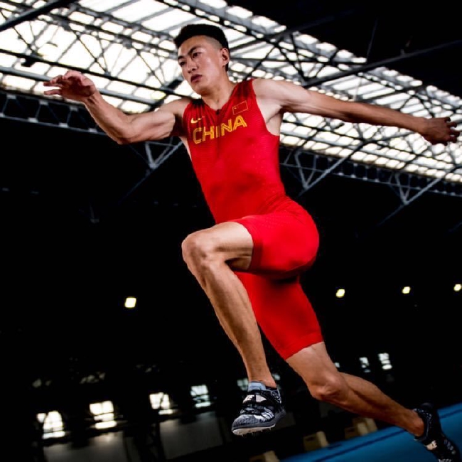 朱亚明在世界田联洲际巡回赛希腊站夺得男子三级跳冠军