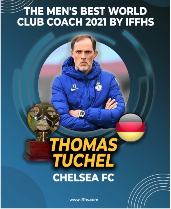 官方：图赫尔巨大优势当选IFFHS2021年最佳主教练！