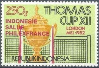 1982年印度尼西亚《汤姆斯杯》纪念邮票