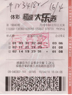 中獎彩票